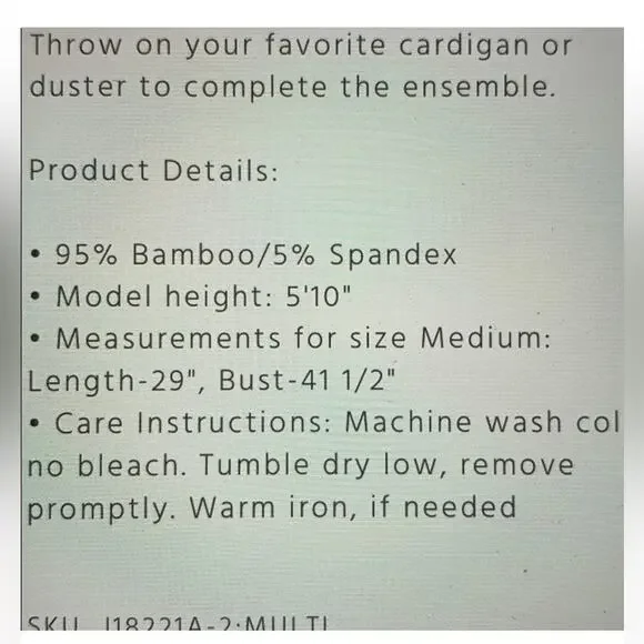 NWOT Johnny was Tokyo favorite bamboo long sleeve size S - Picture 6 of 9